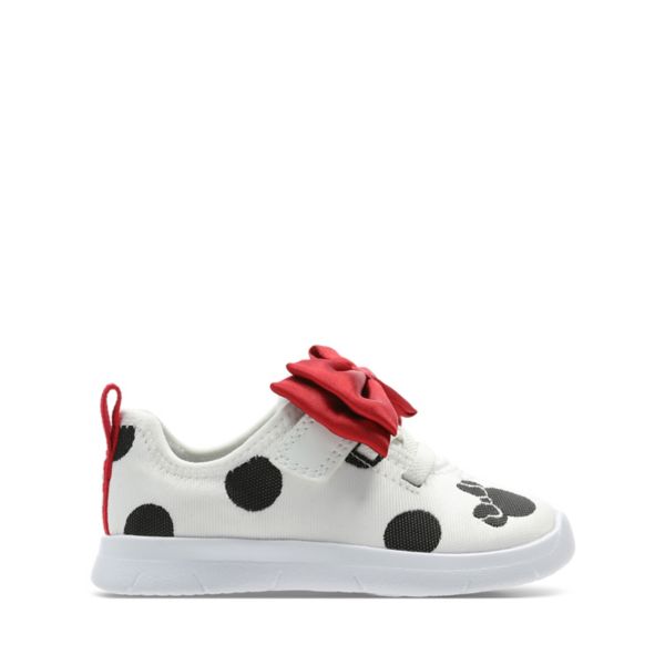 Clarks Girls Ath Bow Toddler Canvas White | USA-6785413